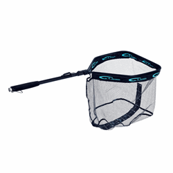 Pandion Guide Net foldbart flydende net med 10 kg vægt og 60 cm målebånd fra Fisk & Fang Helsingør.